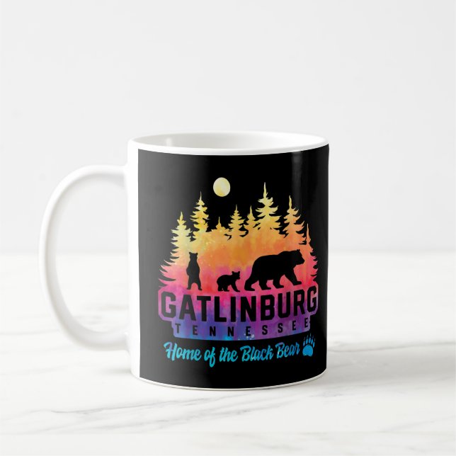 Taza De Café Gatlinburg Tennessee Bear Great Smoky Mountains Ti (Izquierda)
