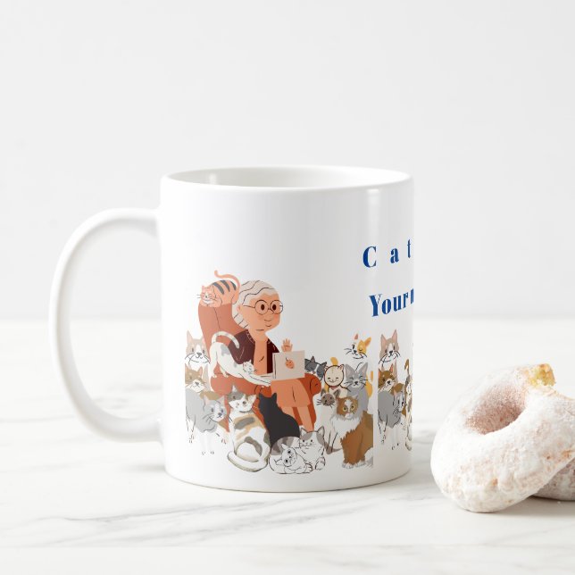 Taza De Café Gato (Con donut)