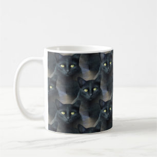 Taza De Café gato 621 gato negro