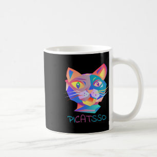 Taza De Café Gato abstracto divertido de Pico Art