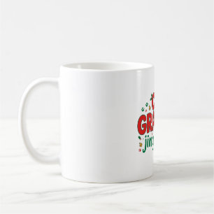 Taza De Café Gato Abuelo Cascabeles Navidad