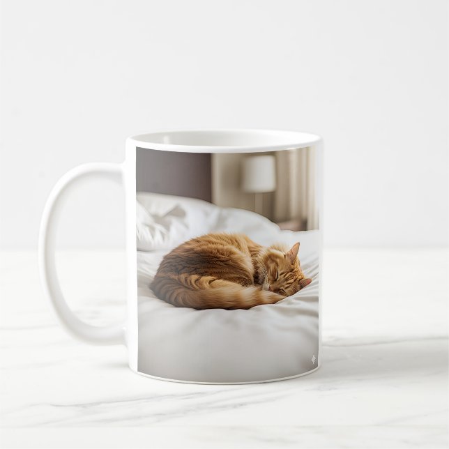 Taza De Café Gato acogedor durmiendo (Izquierda)
