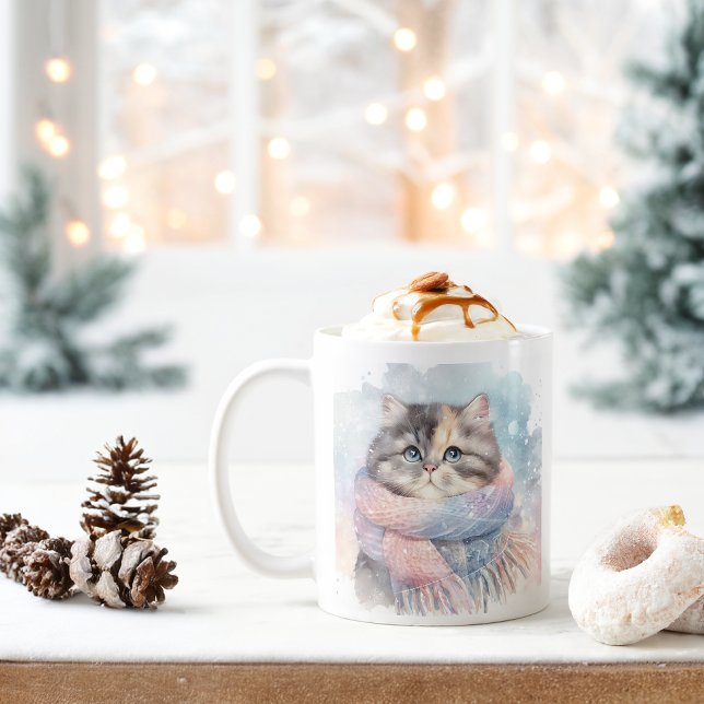 Taza De Café Gato acuático de vibraciones de invierno - (Subido por el creador)