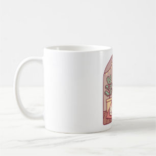 Taza De Café Gato Adorable Calentándose y Acodándose Frente a l