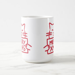 Taza De Café Gato Adorable Feliz Navidad