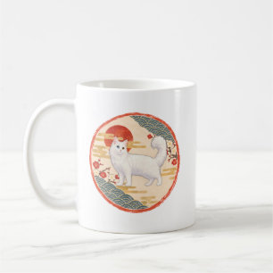 Taza De Café Gato Afortunado Japonés - Arte Japonés Tradicional