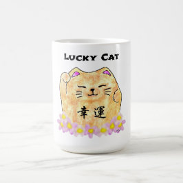 Taza De Café Gato afortunado (Maneki Neko) - "Gato afortunado"