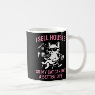 Taza De Café Gato Agente Inmobiliario Vendo Casas Para Que Mi G