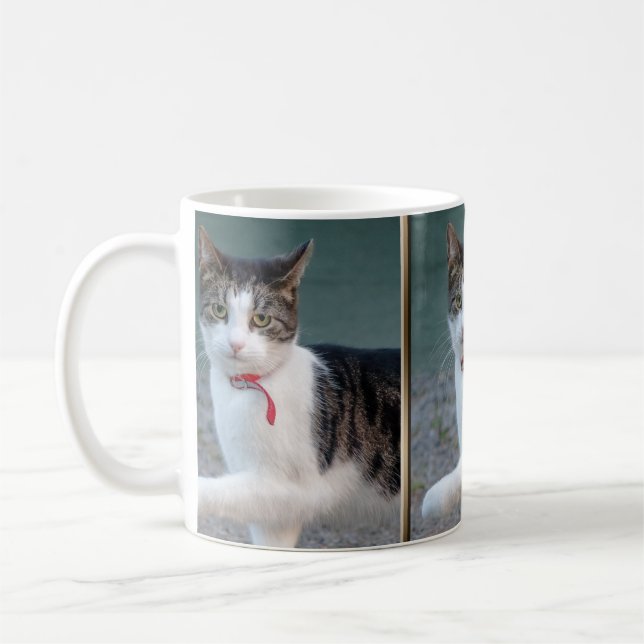 Taza De Café Gato Agitar manos CC0244 Café Mug (Izquierda)