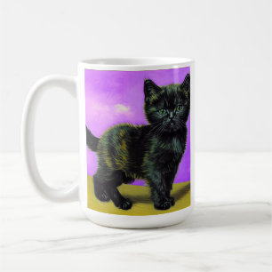 Taza De Café Gato al estilo de Van Gogh