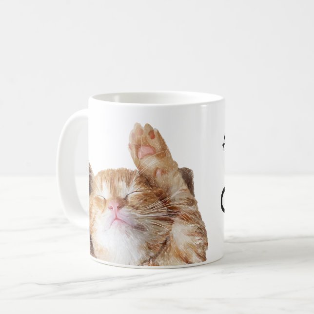 Taza De Café Gato Amantes De La Cita Graciosa Cita Un Humor Agr (Anverso izquierdo)