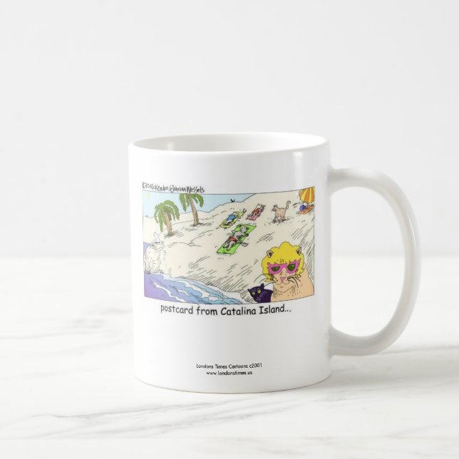 Taza De Café Gato Amantes del Gracioso Café de la isla CATalina (Derecha)