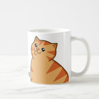 Taza De Café Gato anaranjado gordo feliz