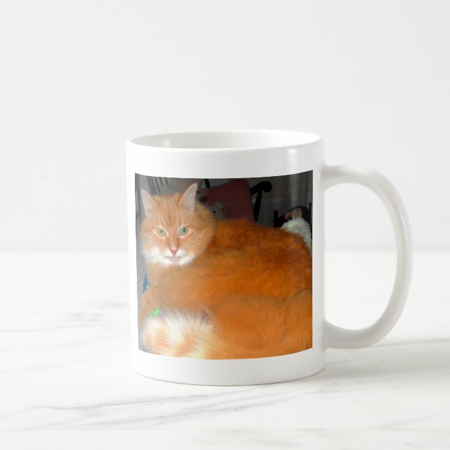 Taza De Café Gato anaranjado grande (Derecha)