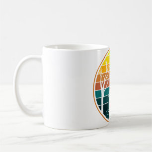 Taza De Café Gato Anime Kawaii Arte Atardecer Retro