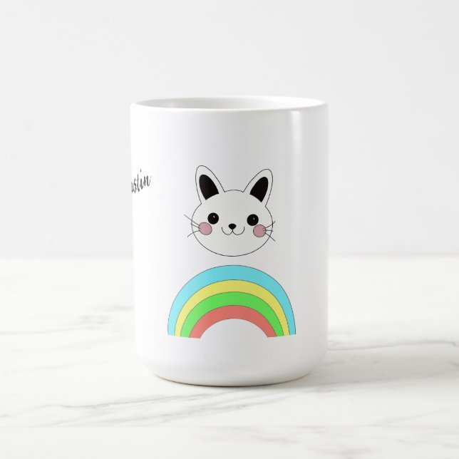 Taza De Café Gato arcoiris (Centro)
