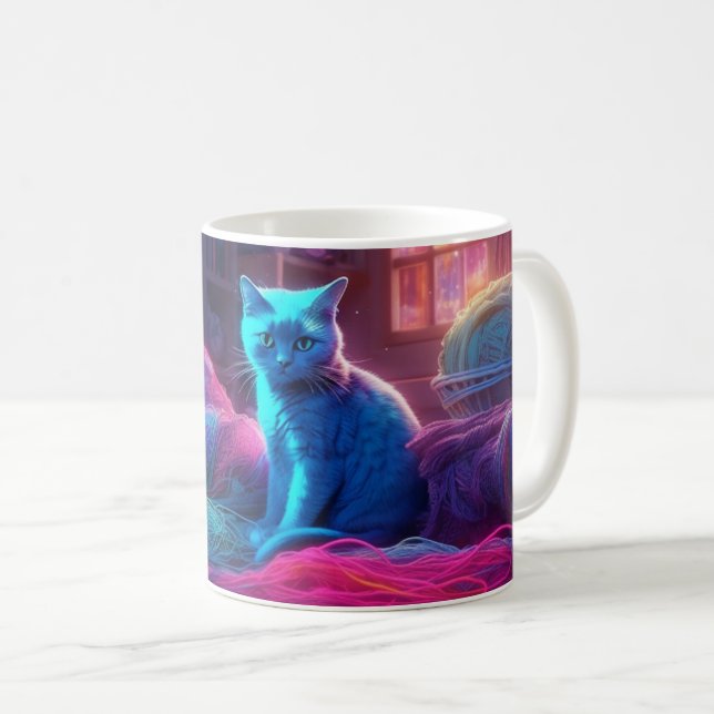 Taza De Café Gato artístico (Anverso derecho)
