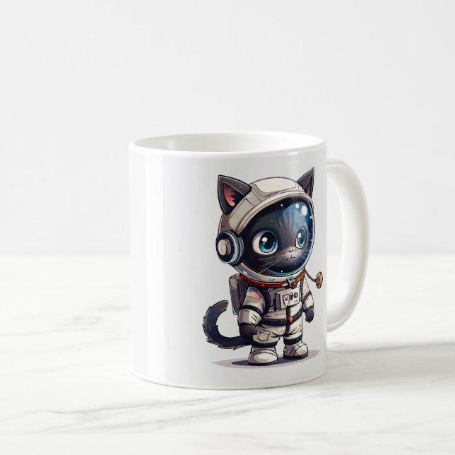 Taza De Café Gato astronauta (Anverso derecho)