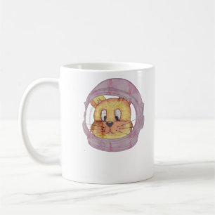 Taza De Café Gato astronauta mamá tee, diversión de gato felino