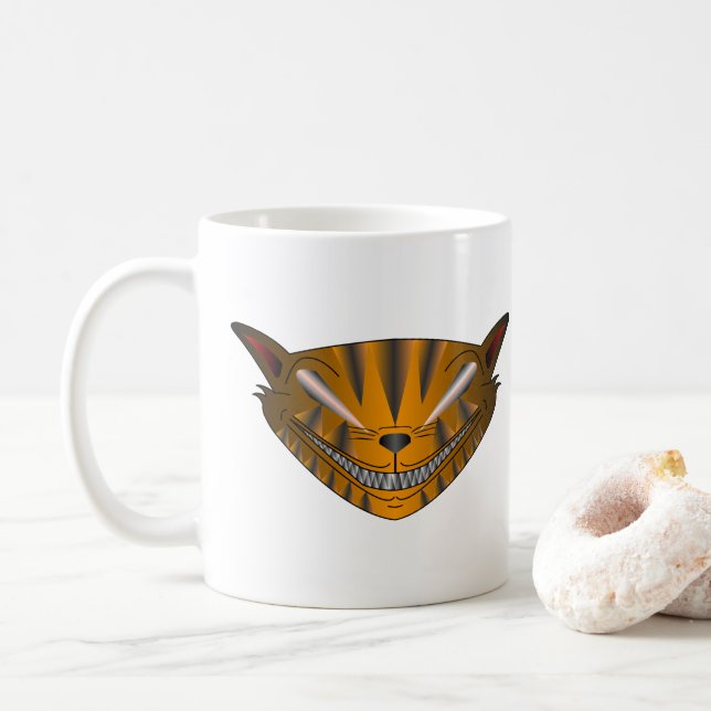 Taza De Café Gato asustado (Con donut)