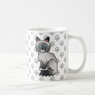Taza De Café Gato atigrado azul Birman / Ragdoll adorable & pat