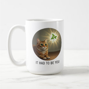 Taza De Café Gato atigrado divertido hierba gatera Tenía que se