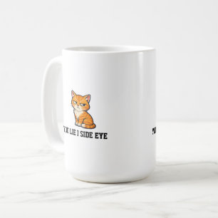 Taza De Café Gato Atigrado Naranja Gruñón Miento Te Miro de Reo