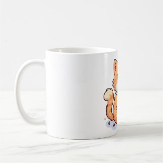 Taza De Café Gato atigrado naranja Kawaii lindo bebiendo Boba B
