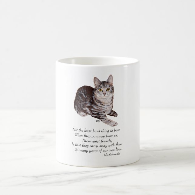 Taza De Café Gato Atigrado Puente Arcoíris (Centro)