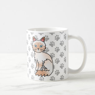 Taza De Café Gato atigrado rojo punto Birman / Ragdoll con pata