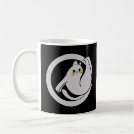 Taza De Café gato atlético lindo | gato gris enérgico | gato fe