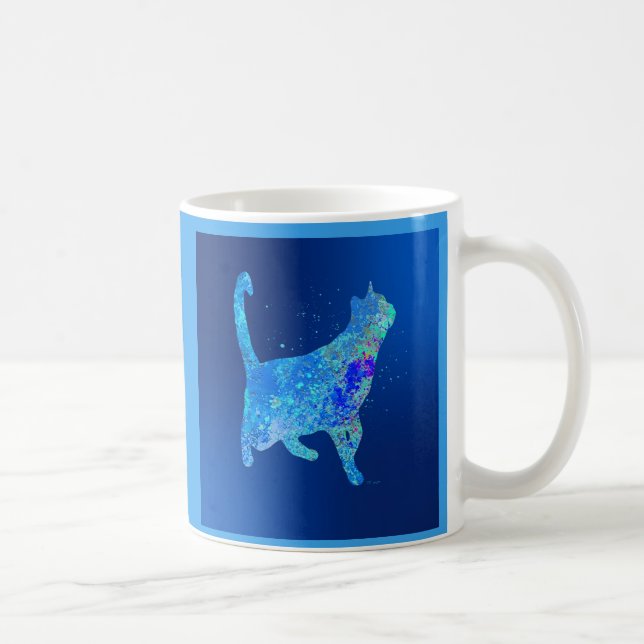 Taza De Café Gato Azul Camino a Casa (Derecha)