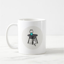 Gato bajo Mug. de tabla