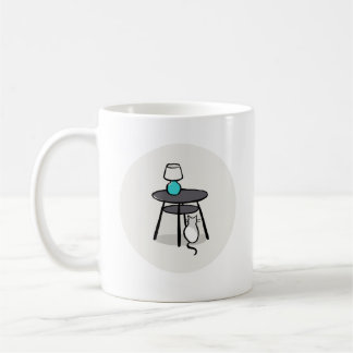 Taza De Café Gato bajo Mug. de tabla