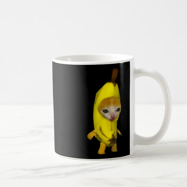Taza De Café Gato bananero lindo Bananacat Meme Kitty Cat Lov (Derecha)