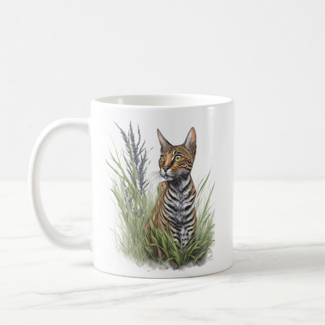 Taza De Café Gato Bengal (Izquierda)