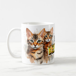 Taza De Café gato bengalí amoroso