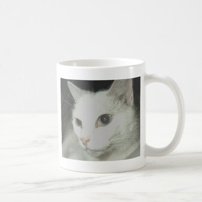 Taza De Café Gato blanco (Derecha)