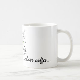 Taza De Café Gato blanco divertido