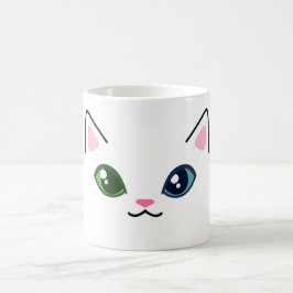 Taza De Café Gato blanco lindo Heterochromia Mug