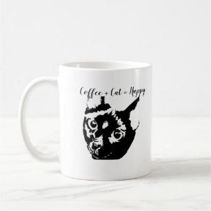 Taza De Café Gato blanco negro personalizado