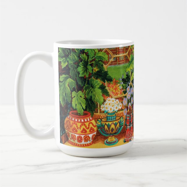 Taza De Café Gato Botánico De Louis Wain (Izquierda)