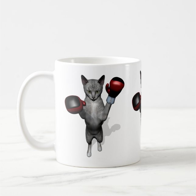 Taza De Café Gato Boxer (Izquierda)