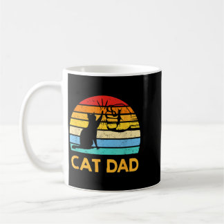 Taza De Café Gato Cad Dad Vintage Retro Estilo Ochenta