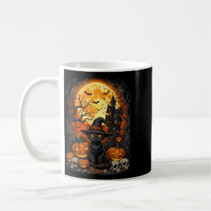 Taza De Café Gato Calabaza de Halloween Negro Rendimiento