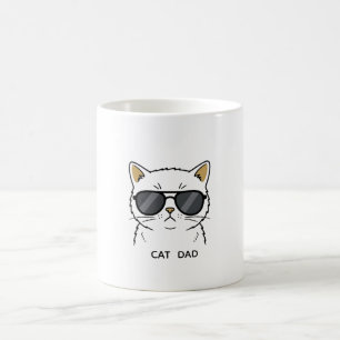 Taza De Café Gato Calico Genial con Gafas de Sol