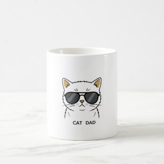 Taza De Café Gato Calico Genial con Gafas de Sol