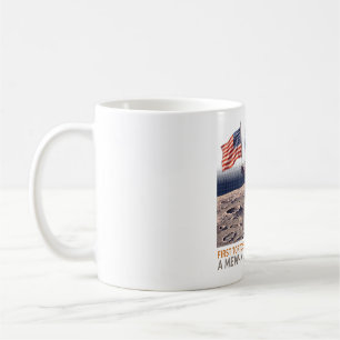 Taza De Café Gato Carey Astronauta Retro Sci-Fi Luna Tierra