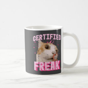 Taza De Café Gato certificado friki divertido dicho gatito muje