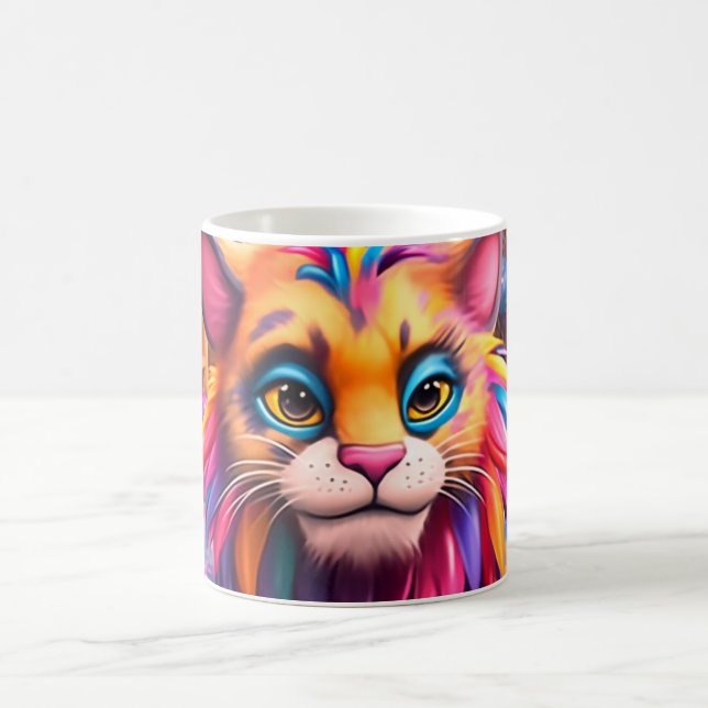 Taza De Café Gato colorido (Centro)